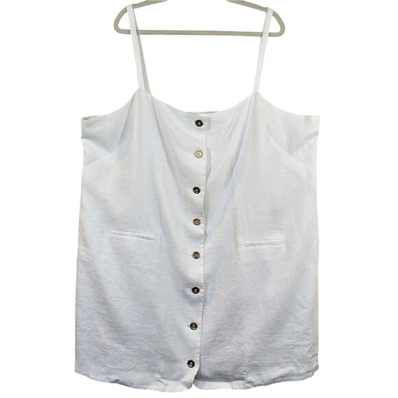 R J.Crew White Button Down Claudia Linen Dress NWT Size 3X Above Knee Sheath - Picture 1 of 11